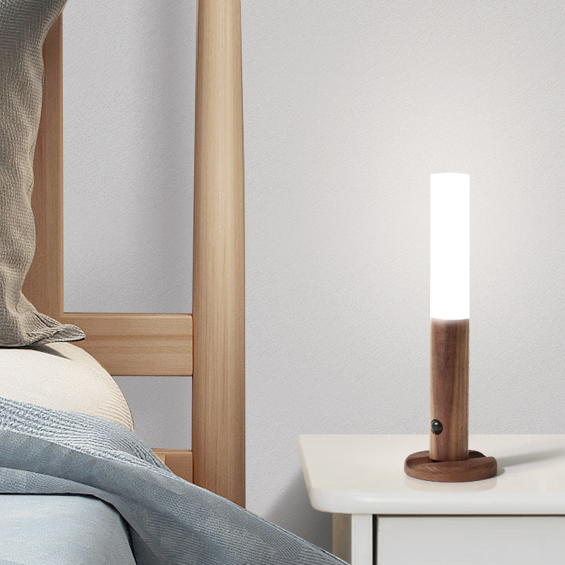 Smart Sensor Wooden LED Desk Lamp – Warm White
