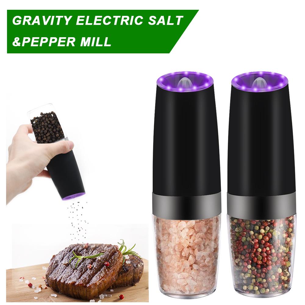 Electric Gravity Sensor Pepper Grinder with LED Light