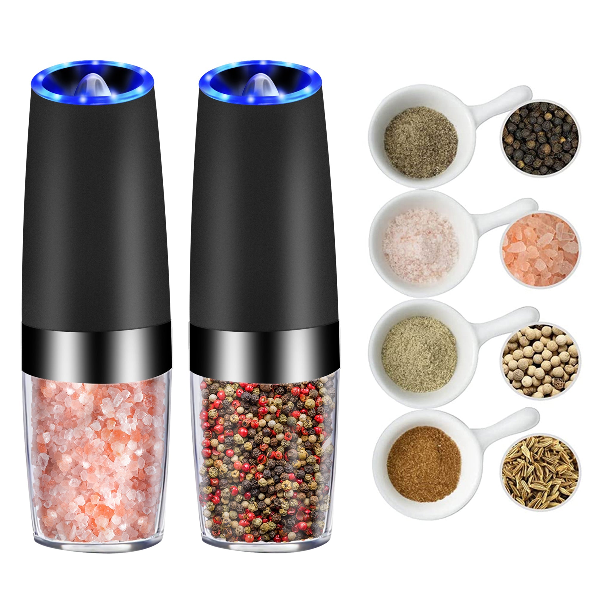 Electric Gravity Sensor Pepper Grinder with LED Light