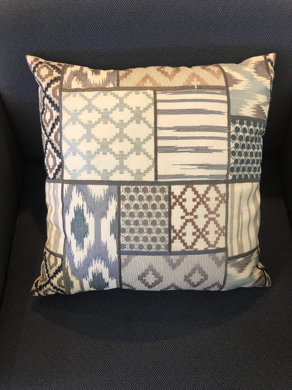 Crestmont Embroidered Decorative Pillow Covers – 20×20 Set of 2