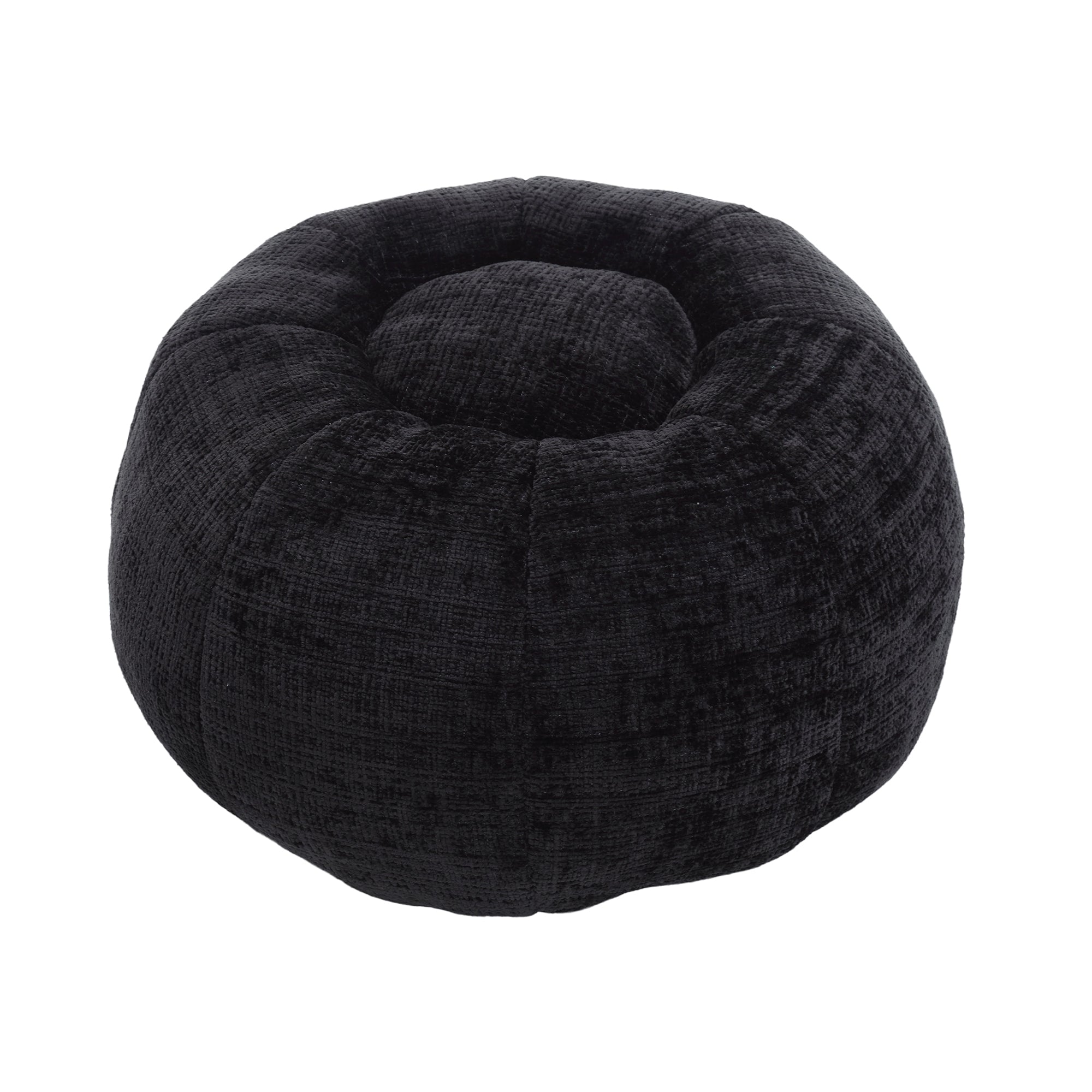 Modern Extra Large Round Bean Bag Chair with Footrest – Ultra Cozy Living Room Lounger