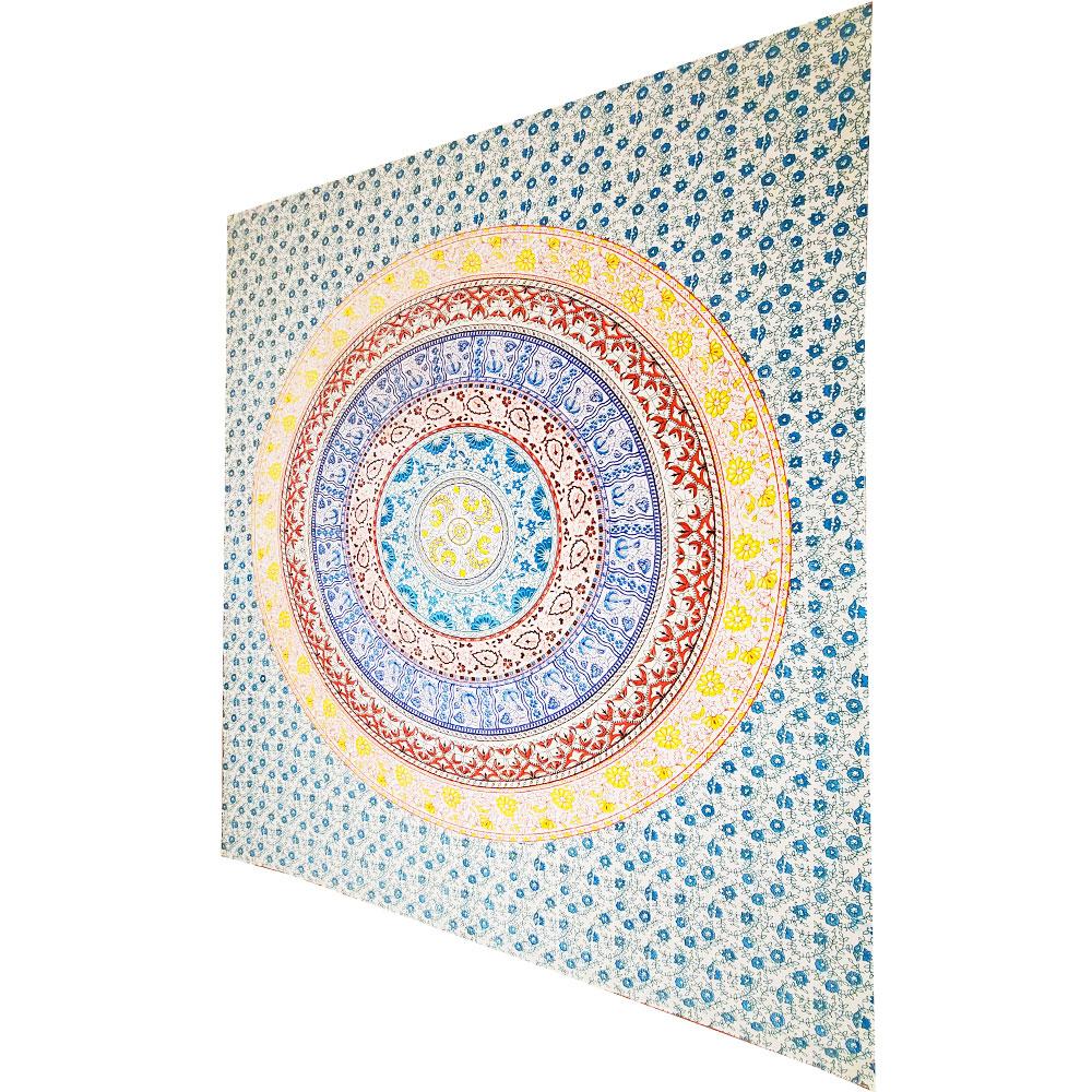 Botanical Garden Floral Cotton Tapestry – Full Size Wall Hanging