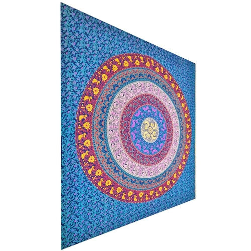 Botanical Garden Floral Cotton Tapestry – Full Size Wall Hanging