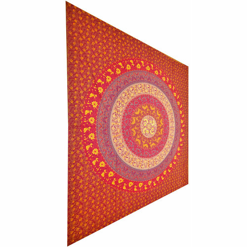 Botanical Garden Floral Cotton Tapestry – Full Size Wall Hanging