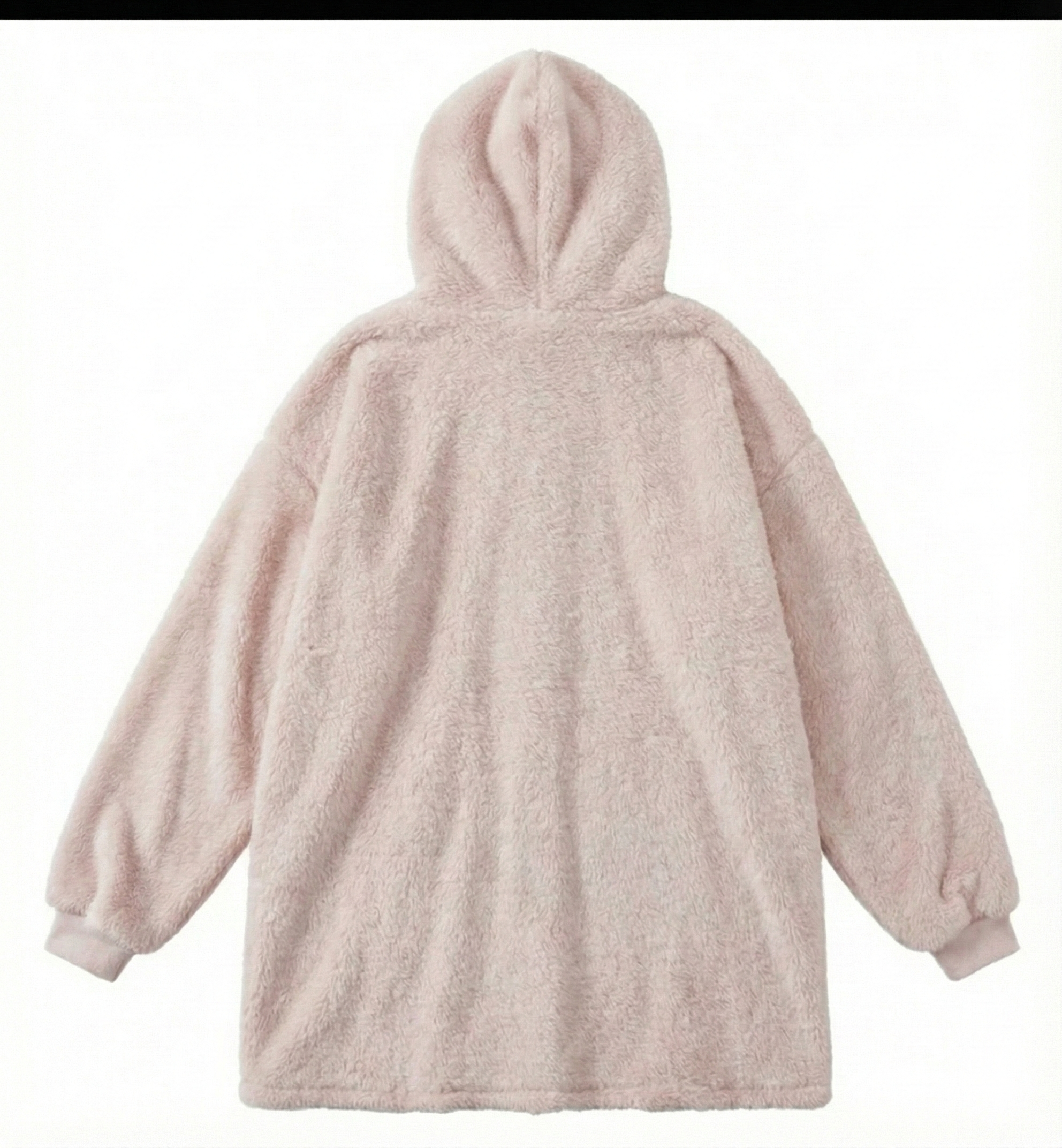 CozyFur Hooded Blanket Sweatshirt - Ivory Grey