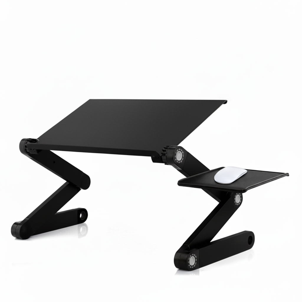 Adjustable Laptop Desk with Cooling Fans – 360° Ergonomic Workstation