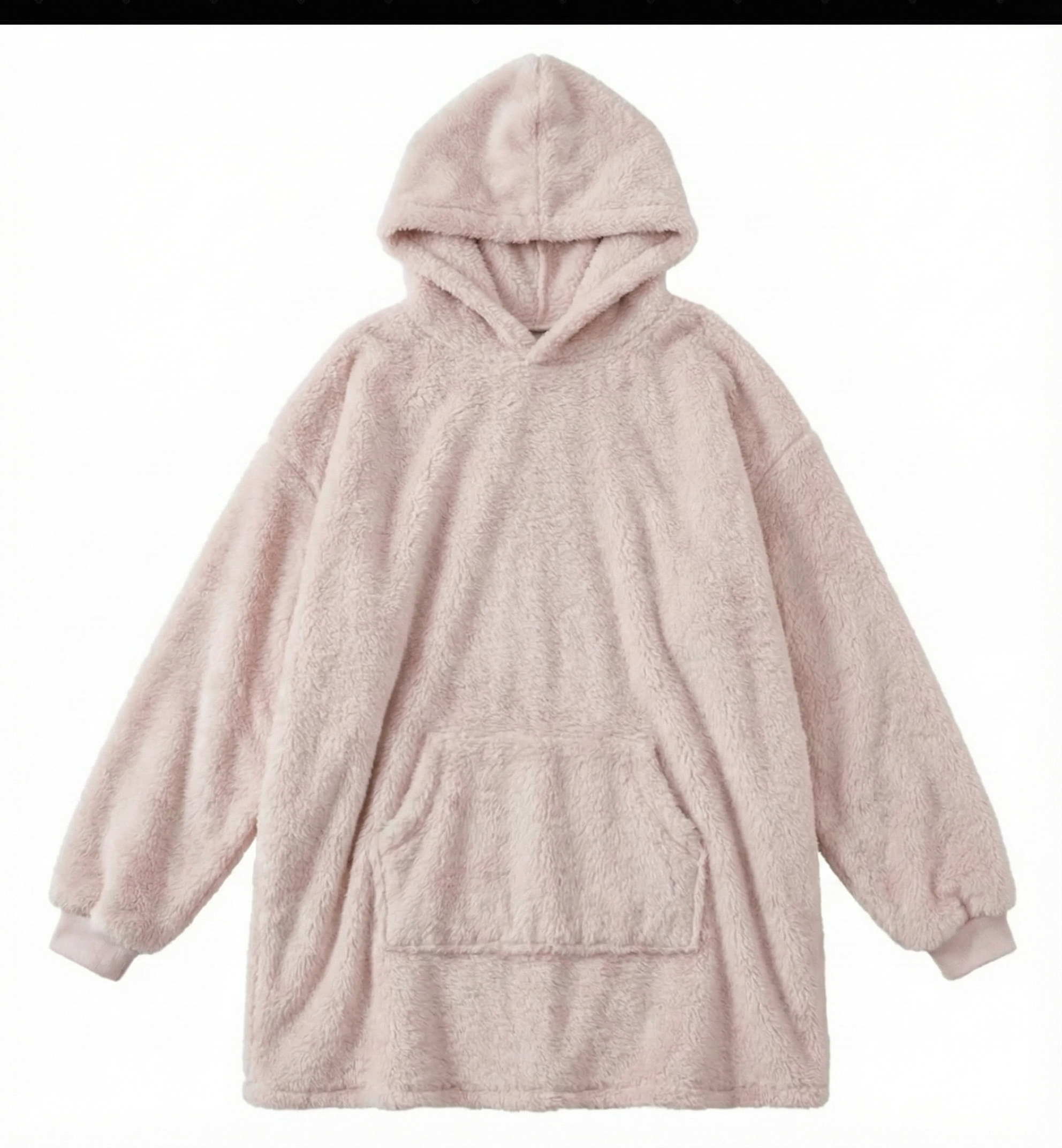 CozyFur Hooded Blanket Sweatshirt - Ivory Grey