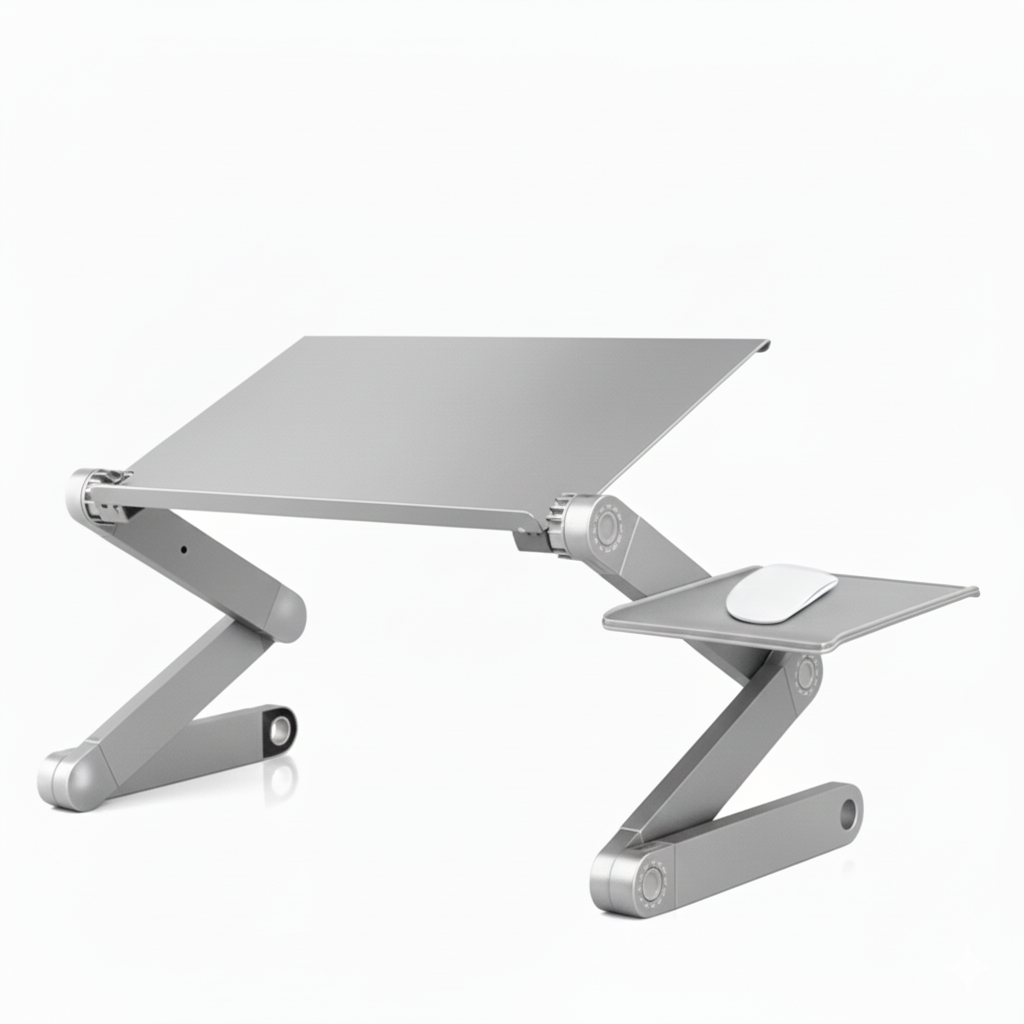 Adjustable Laptop Desk with Cooling Fans – 360° Ergonomic Workstation