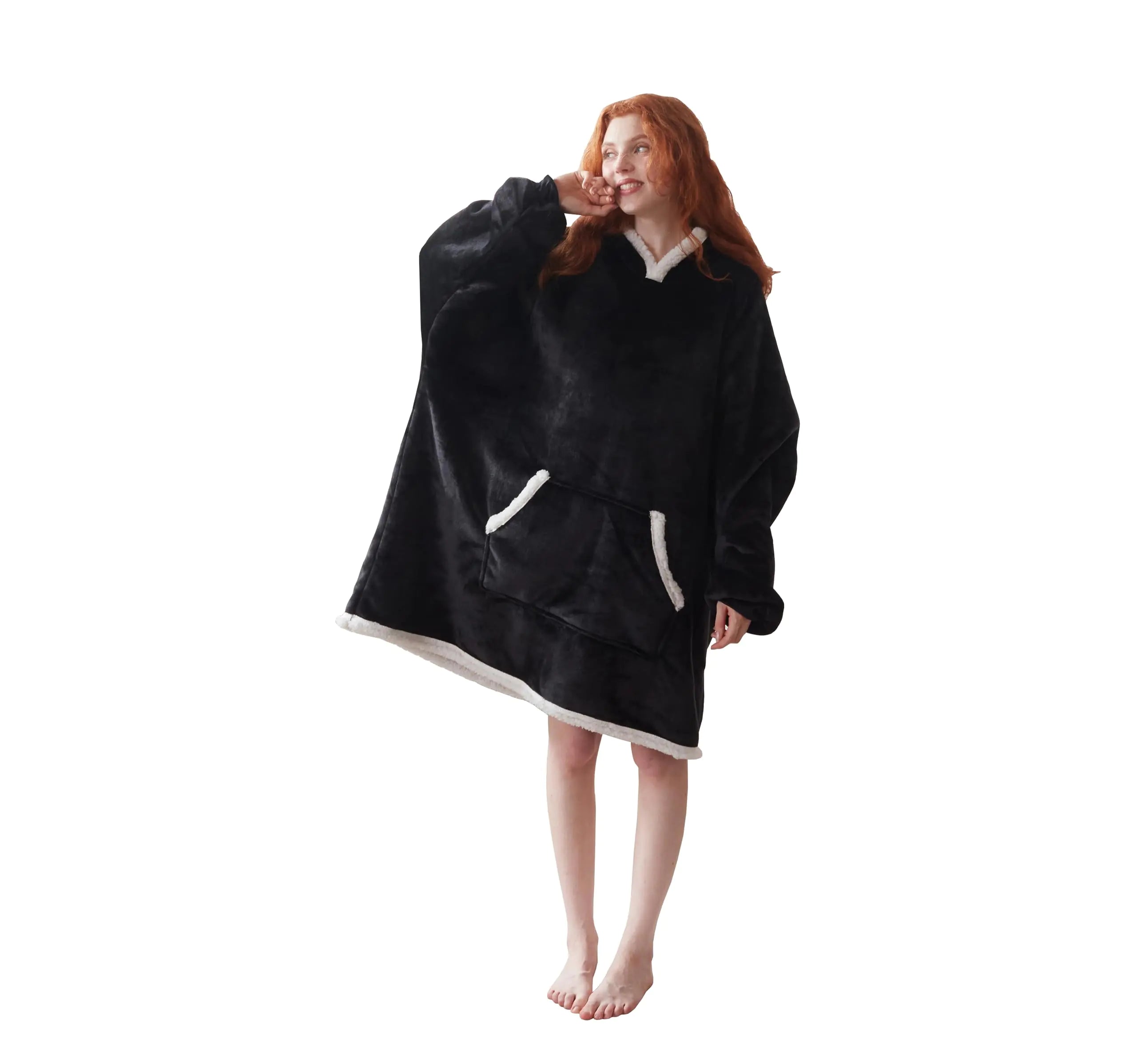 CozyPocket Oversized Flannel Hoodie