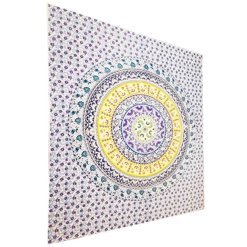 Botanical Garden Floral Cotton Tapestry – Full Size Wall Hanging