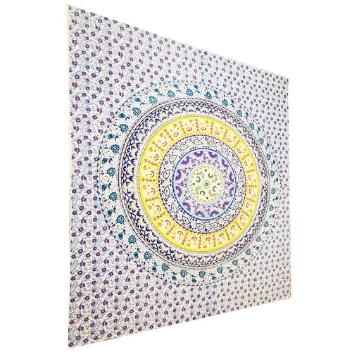 Botanical Garden Floral Cotton Tapestry – Full Size Wall Hanging