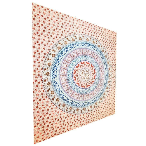 Botanical Garden Floral Cotton Tapestry – Full Size Wall Hanging