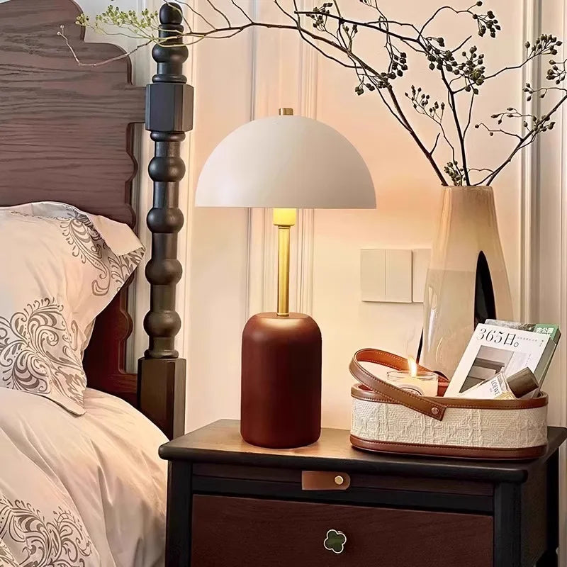 French Medieval Vintage Solid Wood Table Lamp