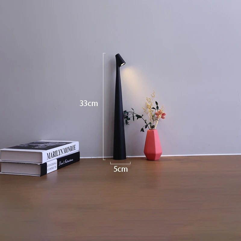 Minimalist Touch Desk Lamp — Rechargeable LED | Modern Ambient Light
