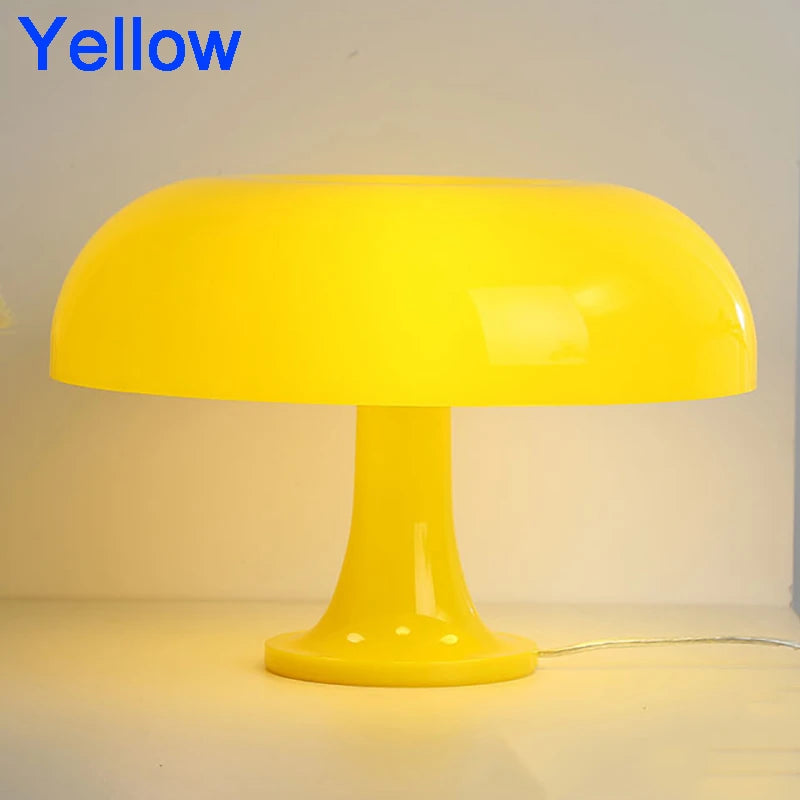 Italian Minimalist Mushroom Lamp – E14 or Fixed LED | Modern Table Light