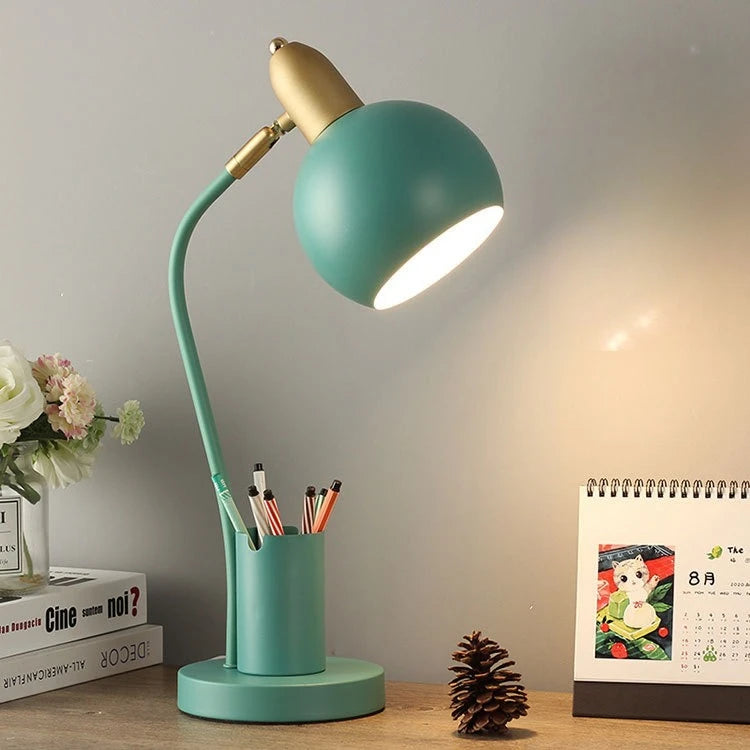Macaron LED Desk Lamp – Dimmable & Eye-Protection | Nordic Iron Design