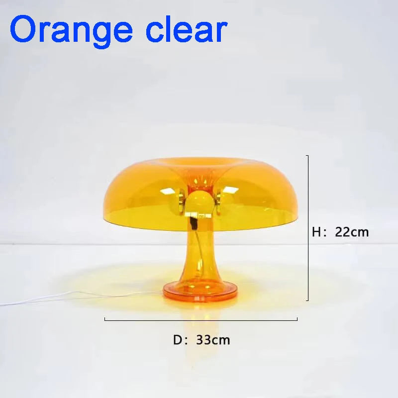 Italian Minimalist Mushroom Lamp – E14 or Fixed LED | Modern Table Light