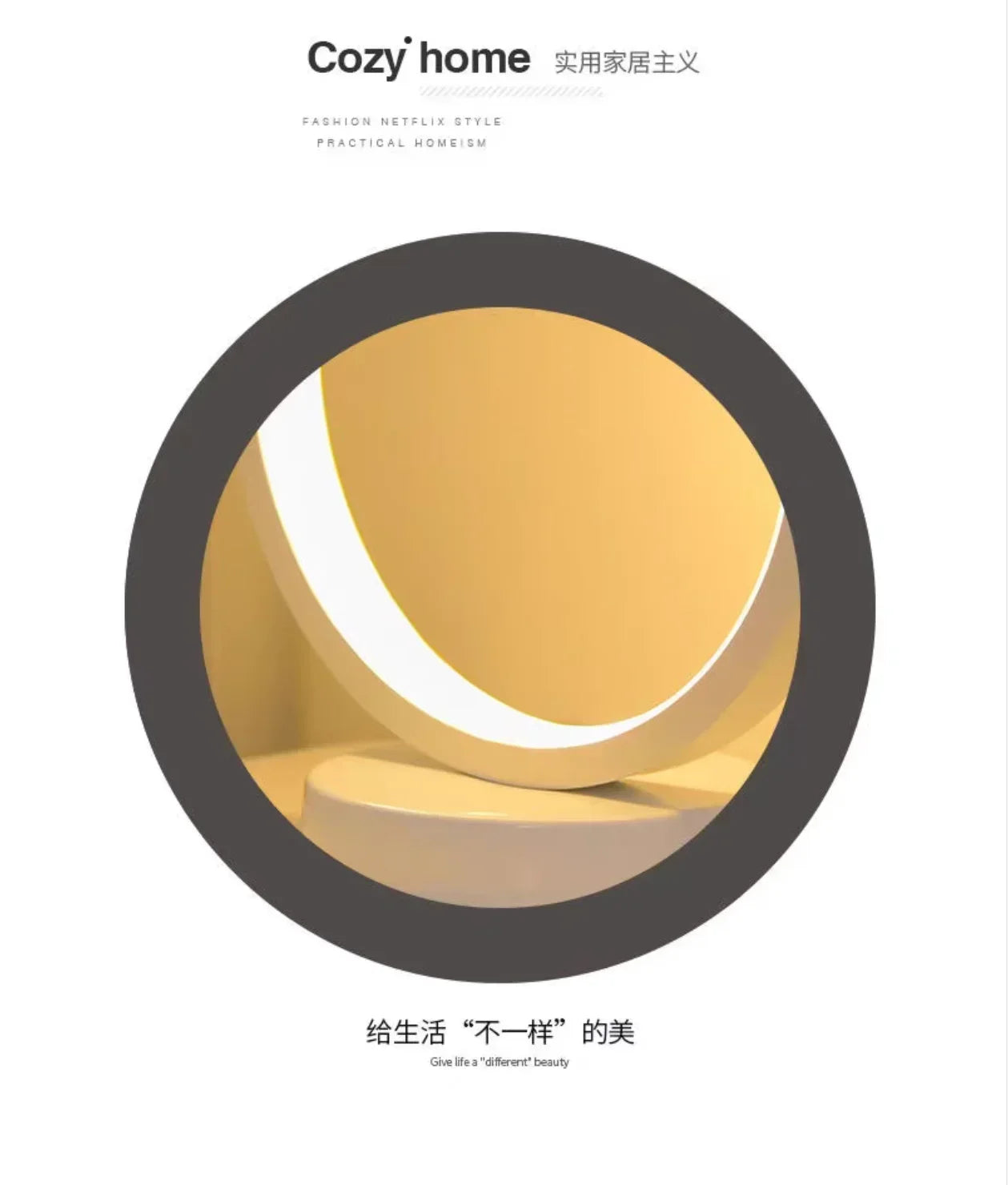 Modern LED Ring Table Lamp – Dimmable Circular Ambient Light 20cm