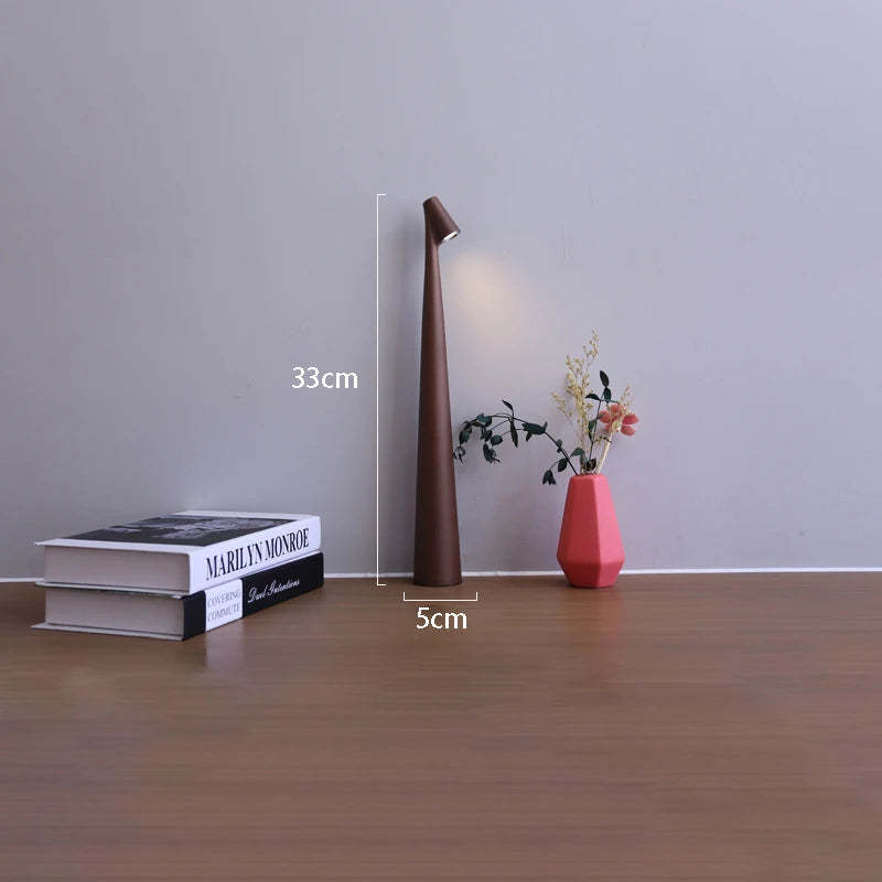 Minimalist Touch Desk Lamp — Rechargeable LED | Modern Ambient Light