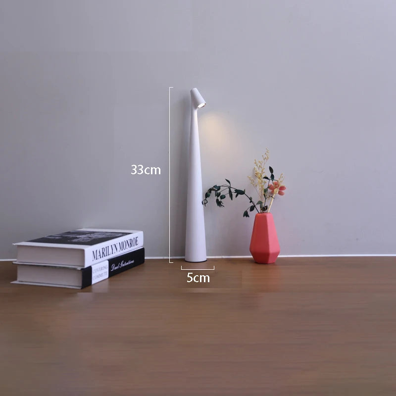 Minimalist Touch Desk Lamp — Rechargeable LED | Modern Ambient Light