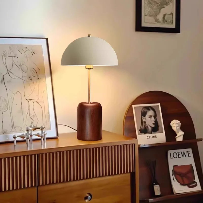 French Medieval Vintage Solid Wood Table Lamp