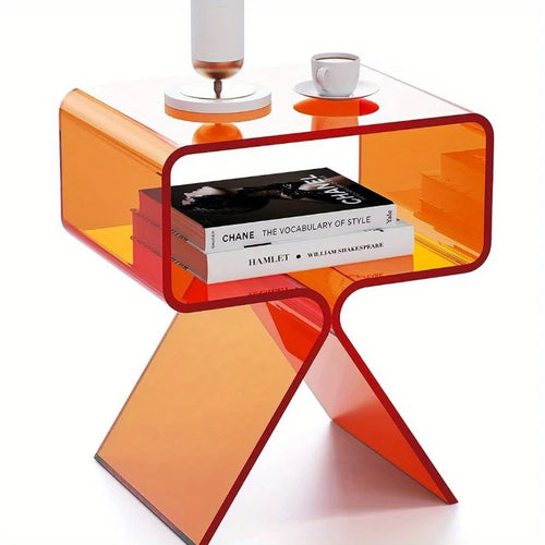 Modern Transparent Acrylic Bedside Table – Creative Mini Side Table