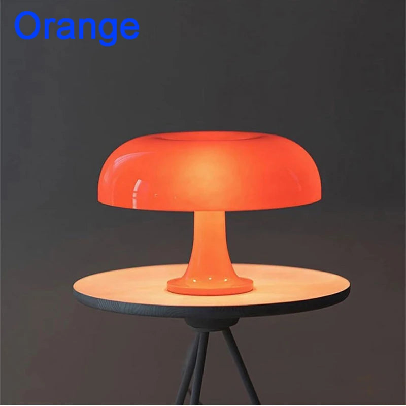 Italian Minimalist Mushroom Lamp – E14 or Fixed LED | Modern Table Light