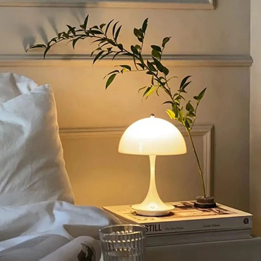 Rechargeable Light Touch White LED Modern Table Lamp,Dining Room, Desk Home Decoration, Portable Camping Table Lamps