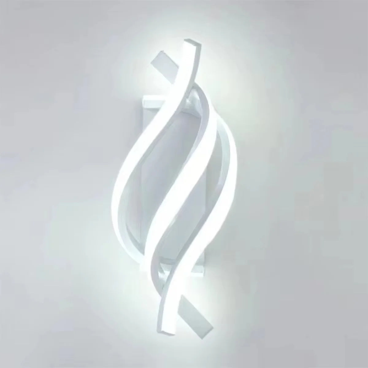 Modern Led Wall Light Energy Saving Artistic Lamp Cool White Lighting Fixture Minimalist Mounted Black Metal Sconce Simple Decor