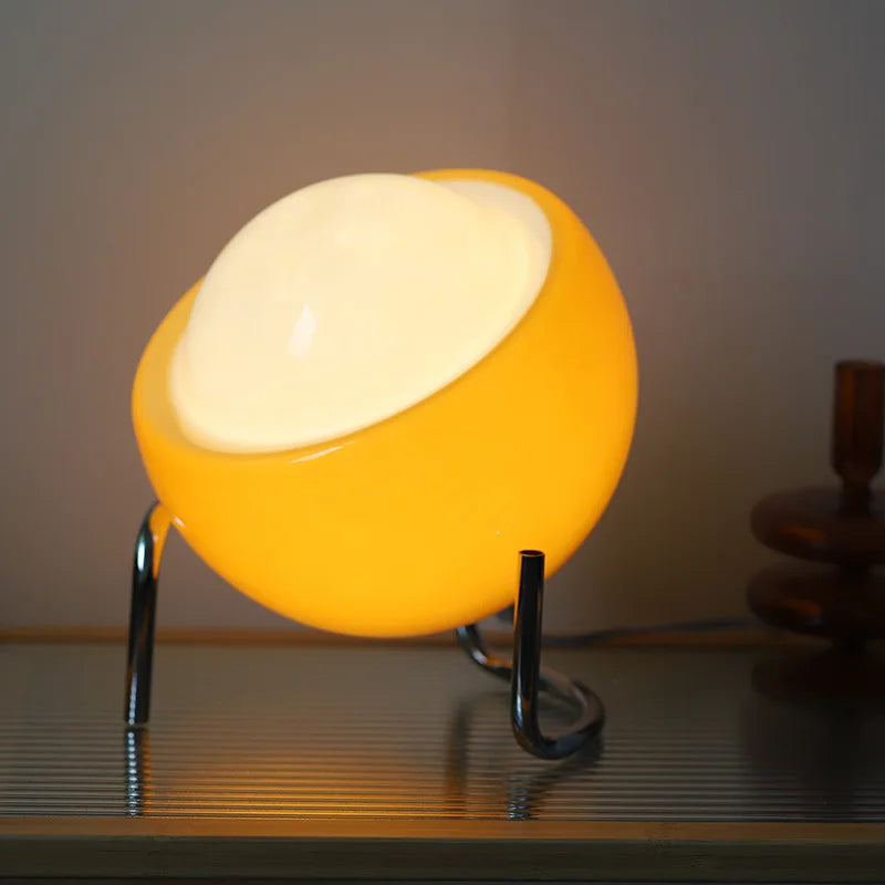 Bauhaus Glass Table Lamp – Nordic Retro Bedside Ambient Light