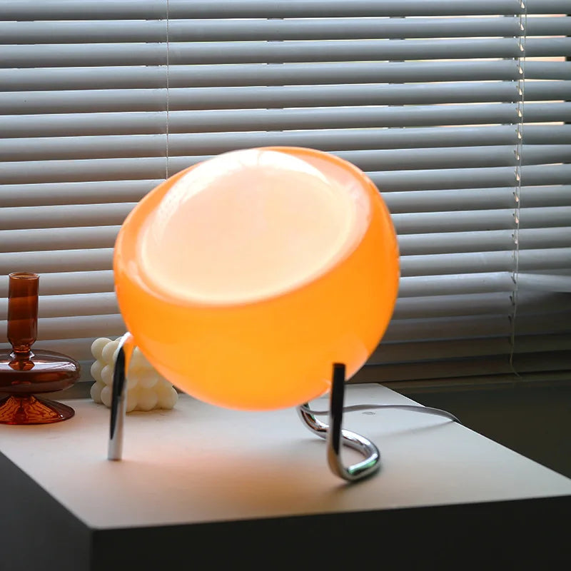 Bauhaus Glass Table Lamp – Nordic Retro Bedside Ambient Light