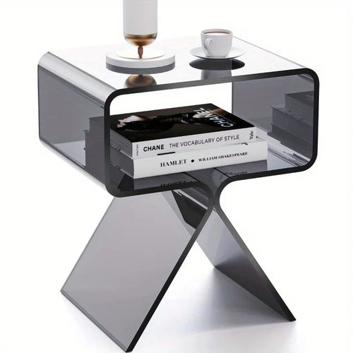 Modern Transparent Acrylic Bedside Table – Creative Mini Side Table