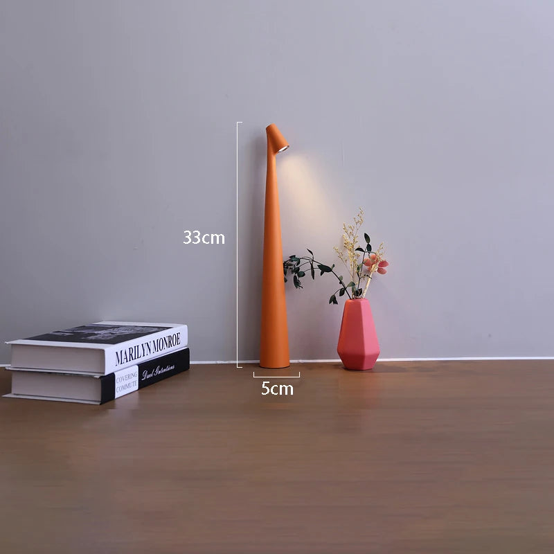 Minimalist Touch Desk Lamp — Rechargeable LED | Modern Ambient Light