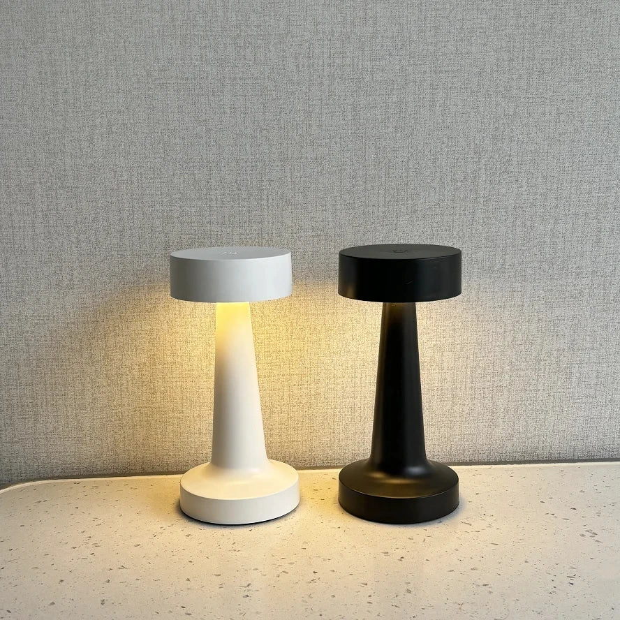 USB Rechargeable Touch Desk Lamp Wireless Bedside Decorative LED Table Lamp Restaurant Coffee Bar Home Mood Lighting Night Light