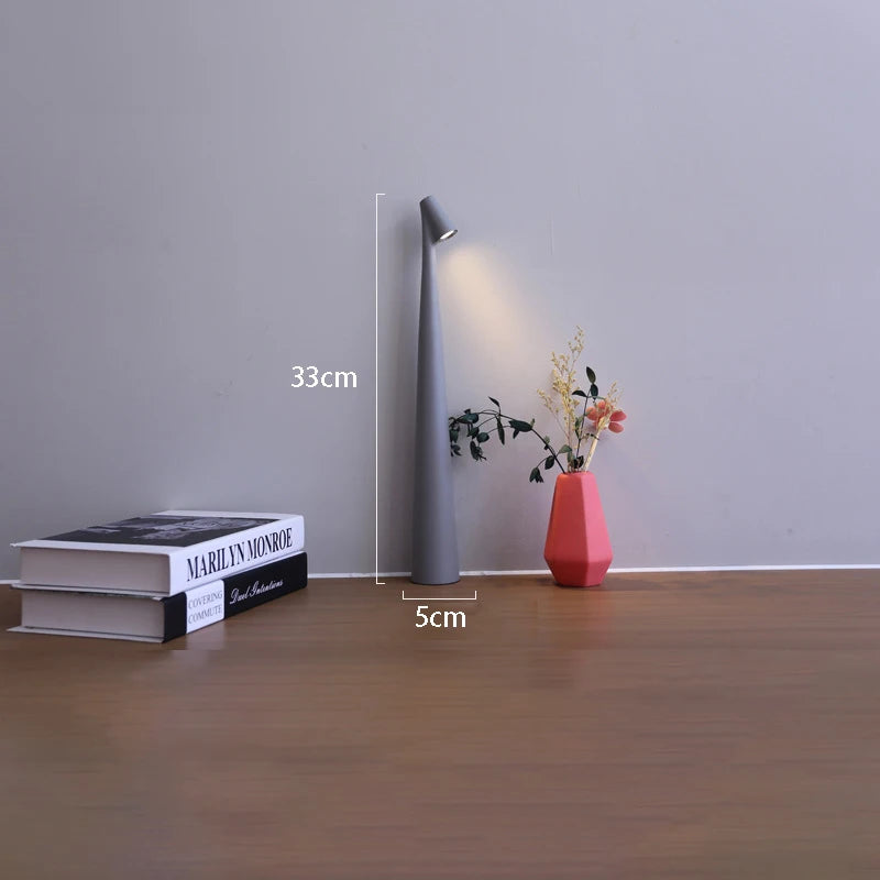 Minimalist Touch Desk Lamp — Rechargeable LED | Modern Ambient Light