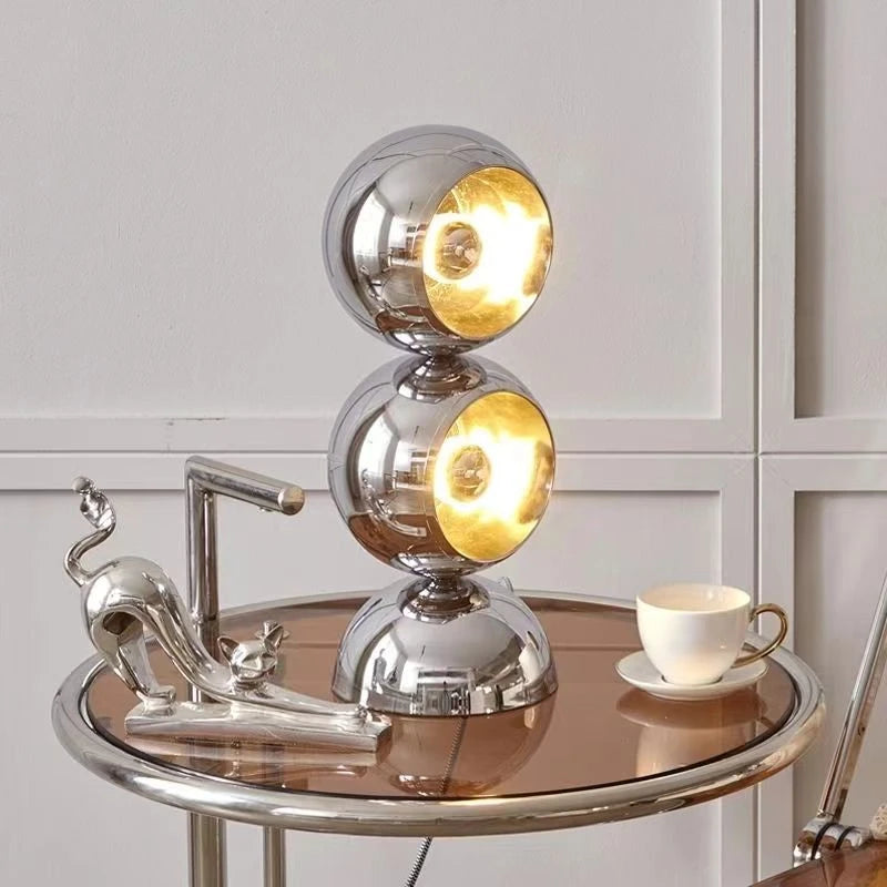 Modern LED Art Floor Lamp – Stainless Steel Minimalist Sphere Light for Living Room & Bedroom