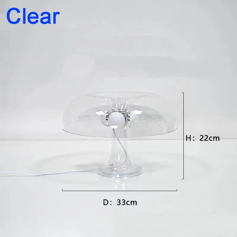 Italian Minimalist Mushroom Lamp – E14 or Fixed LED | Modern Table Light