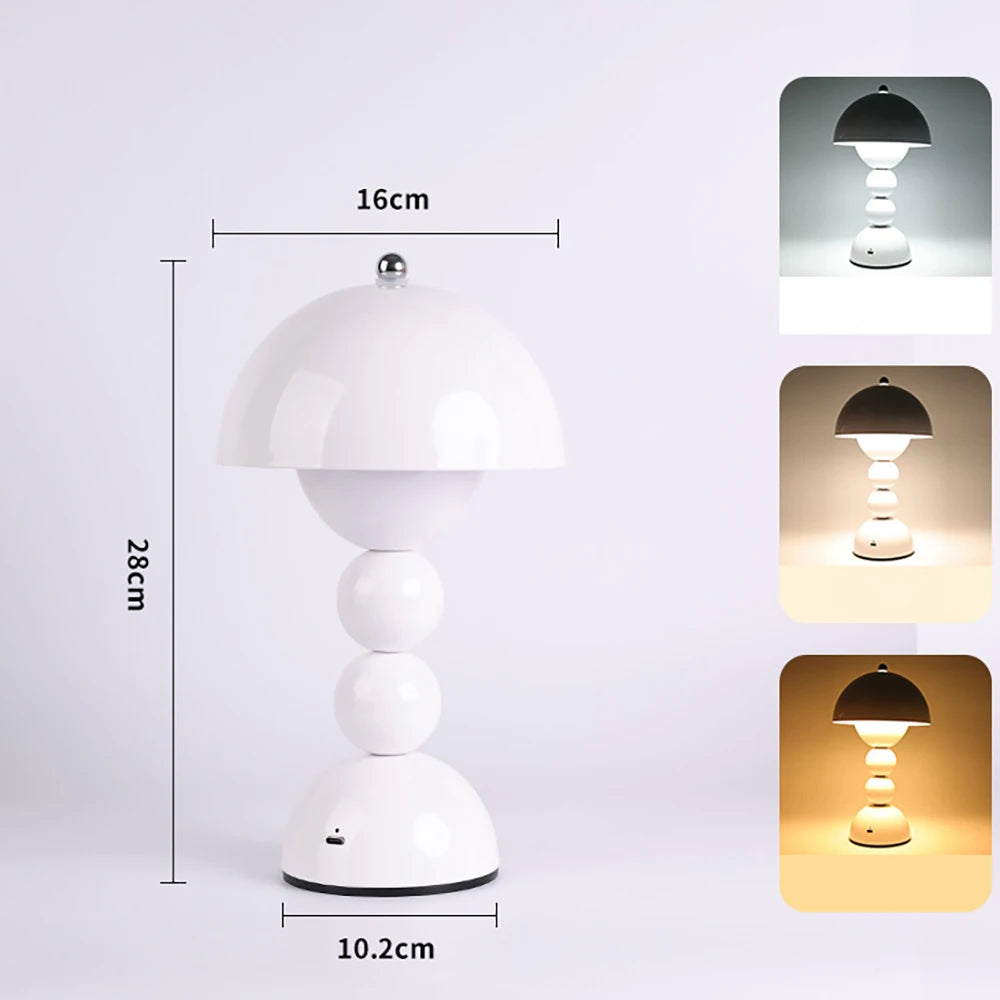 Nordic LED table lamp with top touch switch bedroom bedside flower bud desk lamp living room dining table decoration LED light