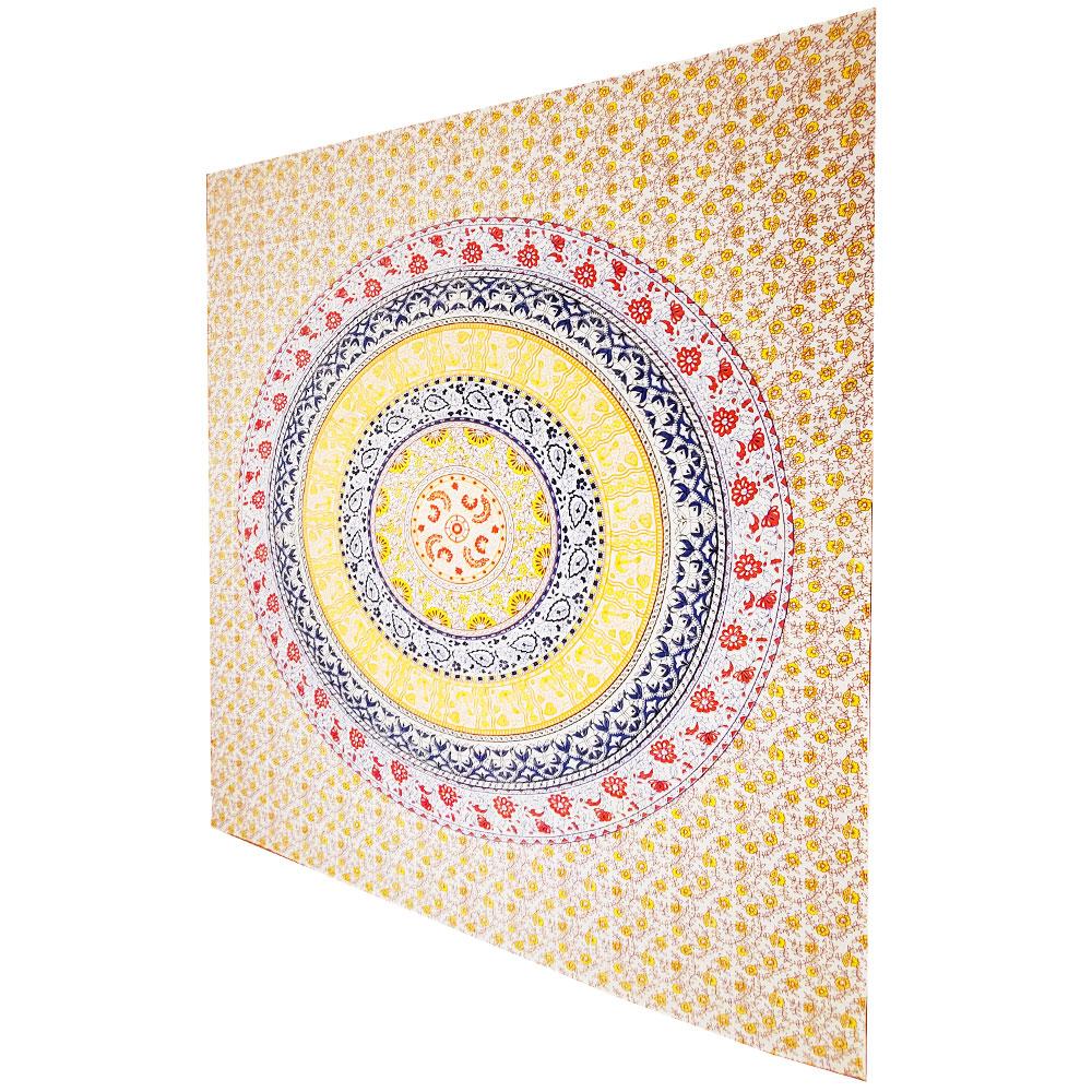 Botanical Garden Floral Cotton Tapestry – Full Size Wall Hanging