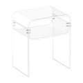 Clear Acrylic Side Table – Modern 2-Tier Bedside & Accent Table