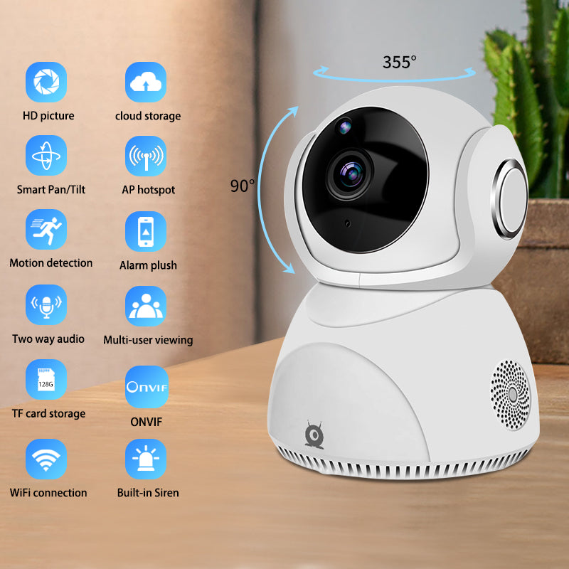 360° Panoramic HD 1080P PTZ Wireless Wi-Fi Security Camera