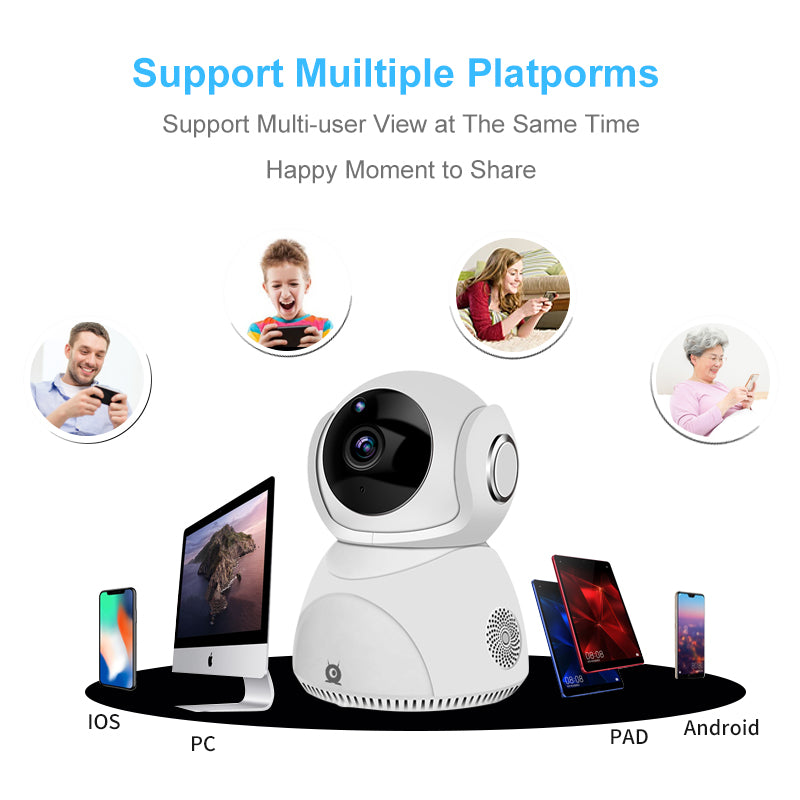 360° Panoramic HD 1080P PTZ Wireless Wi-Fi Security Camera