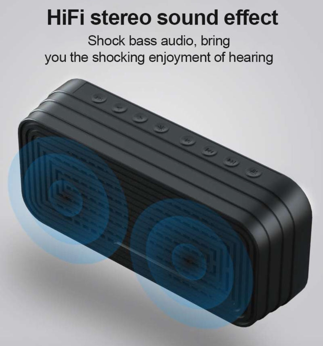 LED Display Alarm Clock Bluetooth Speaker with FM Radio