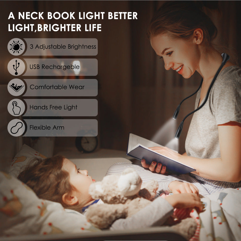 Hands-Free LED Neck Reading Lamp (USB Rechargeable)