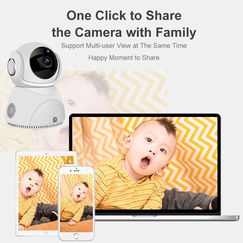 360° Panoramic HD 1080P PTZ Wireless Wi-Fi Security Camera