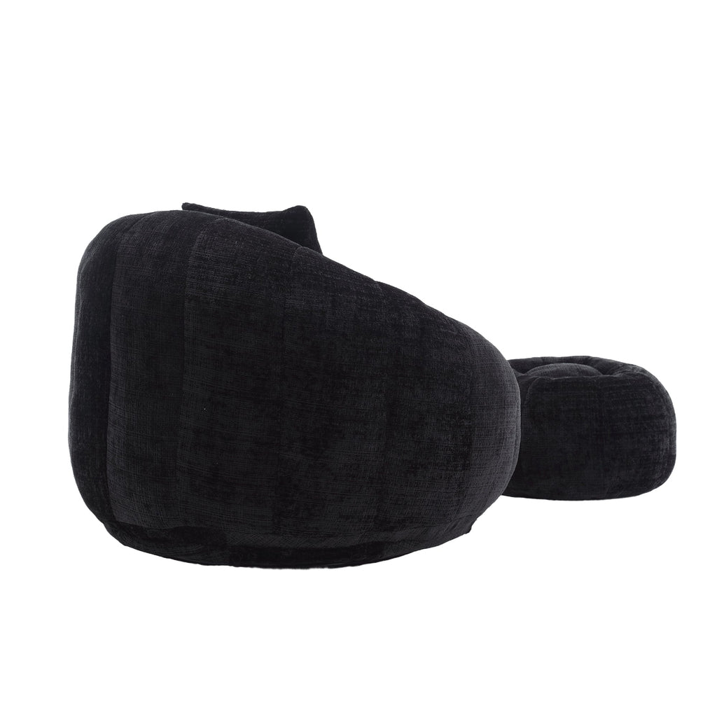 Modern Extra Large Round Bean Bag Chair with Footrest – Ultra Cozy Living Room Lounger