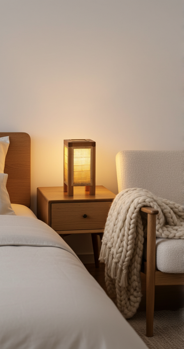 Bamboo Contemporary LED Table Lamp