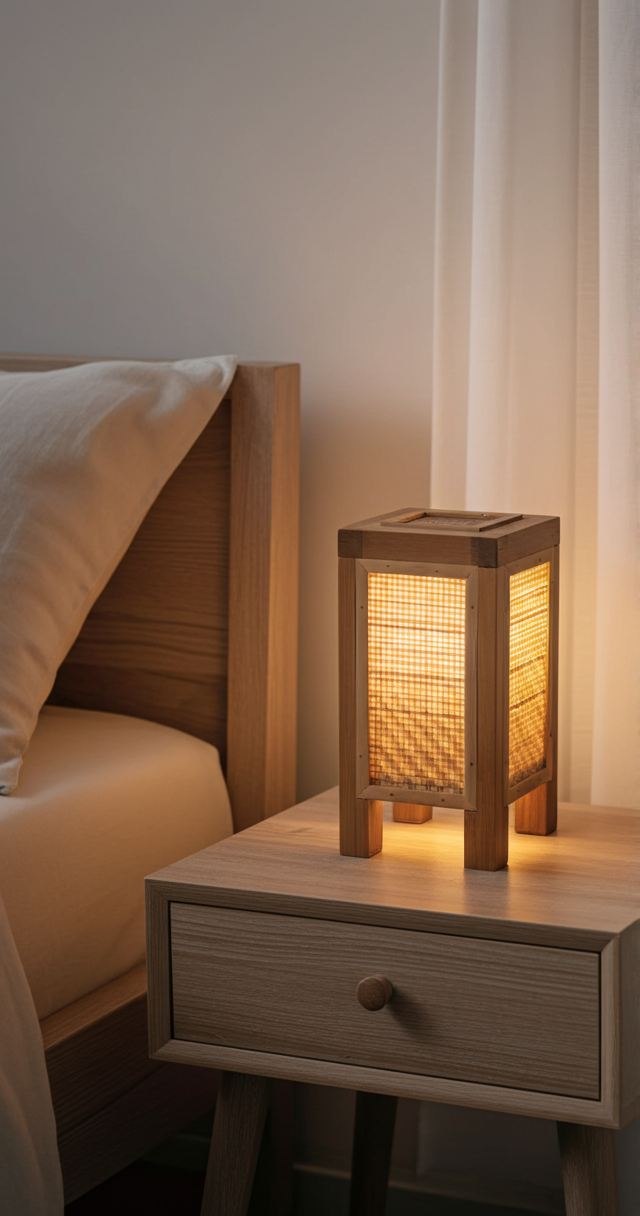 Bamboo Contemporary LED Table Lamp