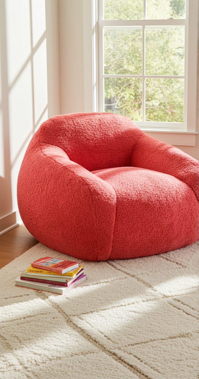 Giant Bean Bag Chair for Adults, Spacious Memory Foam Bean Bag Sofa