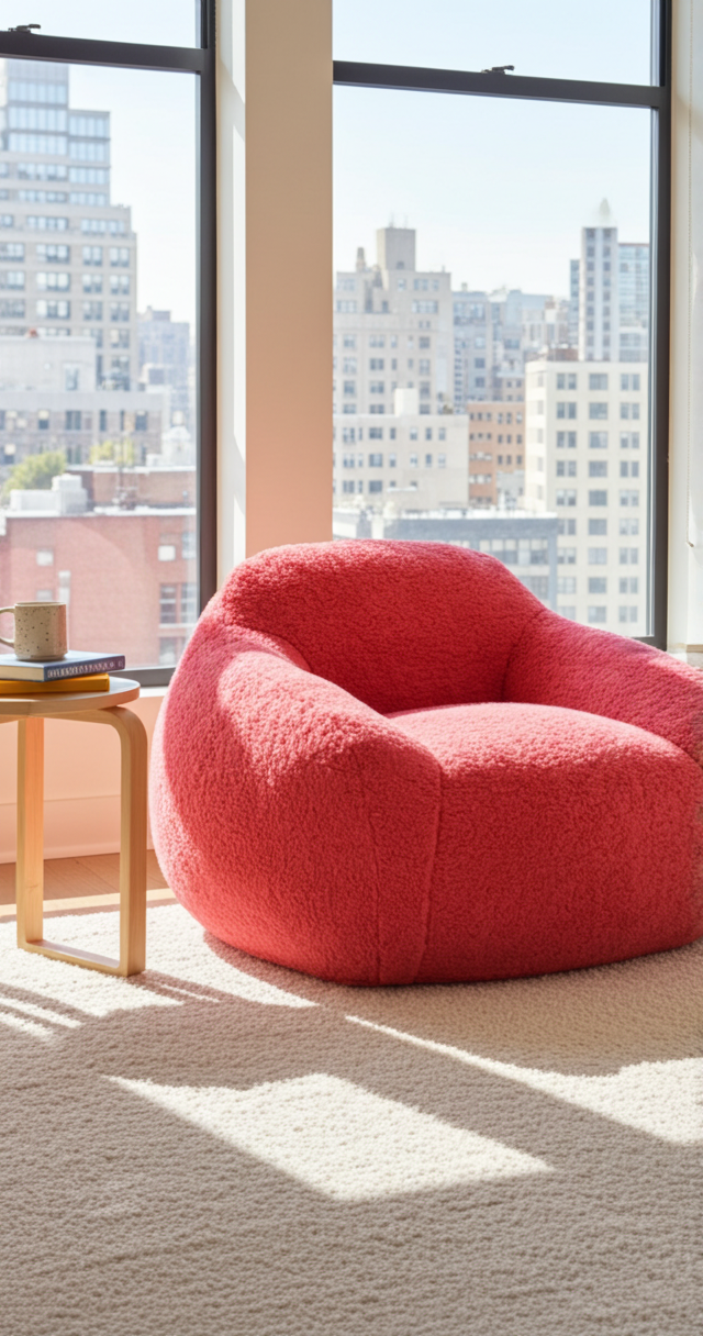 Giant Bean Bag Chair for Adults, Spacious Memory Foam Bean Bag Sofa